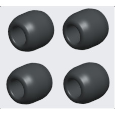 GT040192 Landing Skid Rubber Sleeve - Black (suitable for 10mm diameter tube)- （10mm）