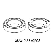GT030047-Ballbearing - MR128 (Swashplate bearing)