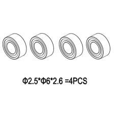 GT030048-Ballbearing - MR682XZZ (Rotor Holde bearing set)