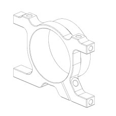 GT060100 Tail boom clamp--rear GT060100 Tail boom clamp--rear