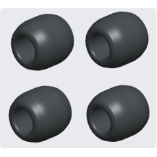 GT060142 RS5/RS6 Landing Skid Rubber Sleeve - Black  (suitable for 8mm diameter tube)